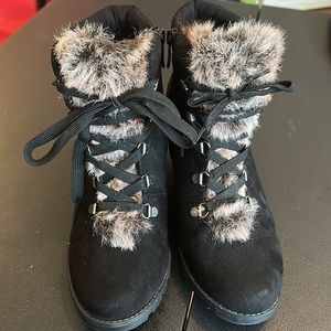 Torrid Size 10 Wide Width Furry Wedge Boots